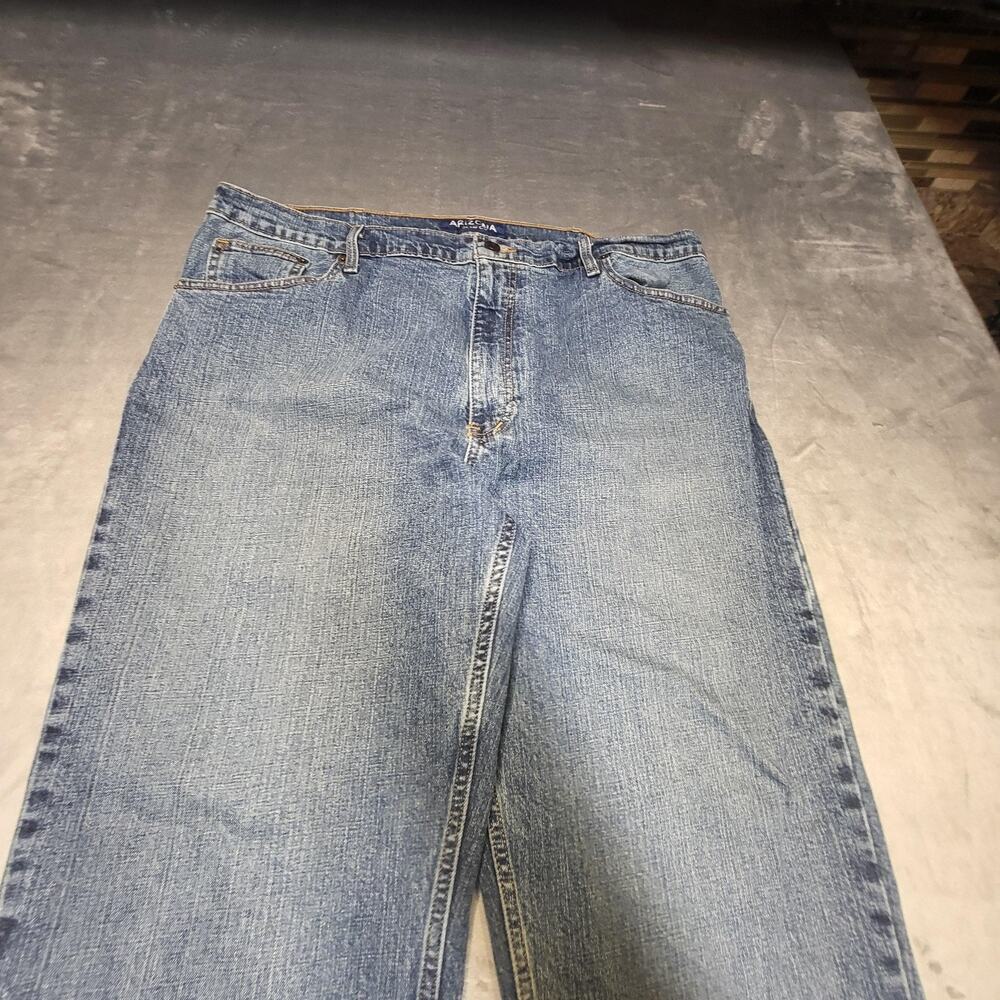 Arizona Jean Co Jeans Mens 38x34 Blue Relaxed Straight Stretch Denim Medium Wash - Picture 2 of 9